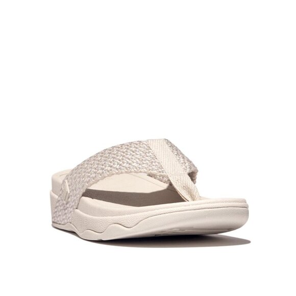 NWOT FitFlop Women's Surfa Multi-Tone Webbing Toe-Post Sandals - Paris Beige - Picture 6 of 6